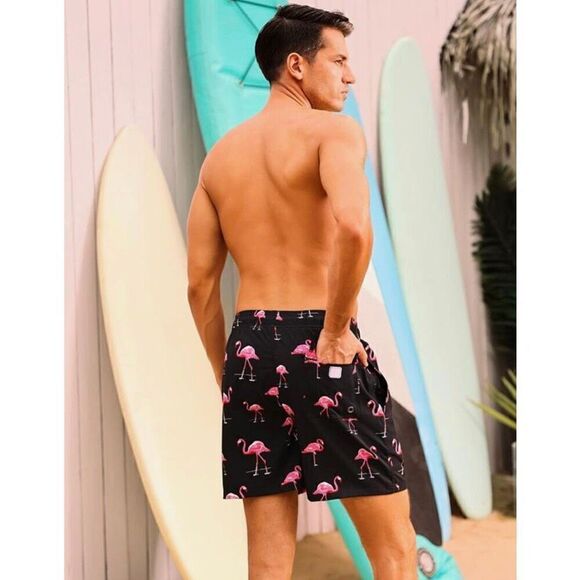 UNBRANDED -🎉HP x 3🎉 NWOT - M Sz Med Flamingo Board Shorts/Swim Trunks/Mesh Liner - Picture 2 of 14